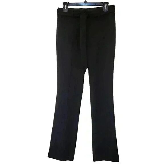 Banana Republic Women's Black Poly/Spandex Logan Fit Pants w Belt Tie - Picture 6 of 14